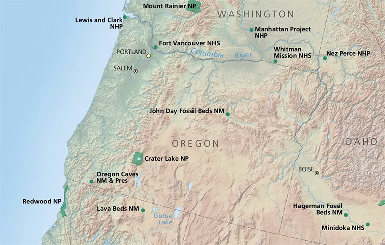 俄勒岡國(guó)家公園-大理石洞穴 化石 原始湖泊（上）