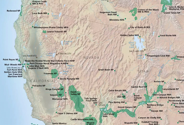 內(nèi)華達(dá)國(guó)家公園-化石 歷史古跡和米德湖(上)
