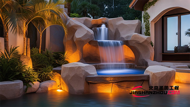 新疆塑石假山美化了環(huán)境 連接了人與自然之間的情感