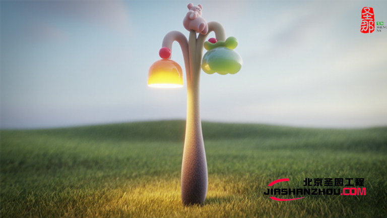 北上廣深多功能水泥仿木燈桿助力景區(qū)酒店魅力化轉(zhuǎn)型