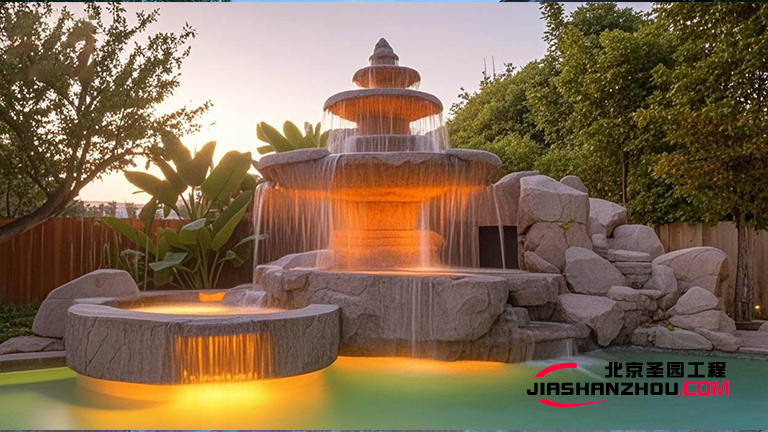 深圳栩栩如生校園水泥假山 遠近之美與細節(jié)魅力