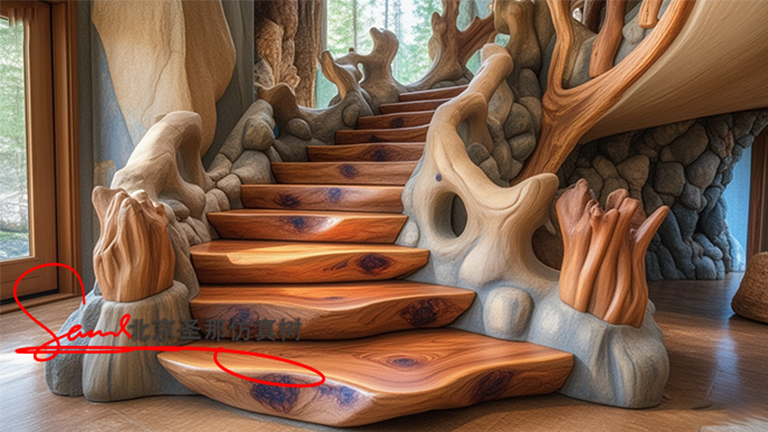 環(huán)保型水泥仿木樓梯有高性價(jià)比 符合經(jīng)濟(jì)緊縮當(dāng)下的要求