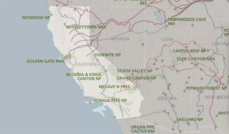加利福尼亞的國家公園服務公園