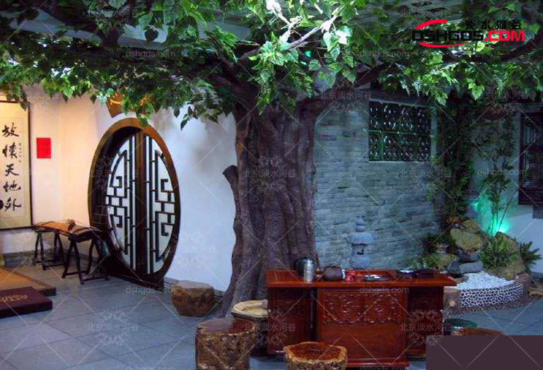 飯店餐廳仿真樹(shù)