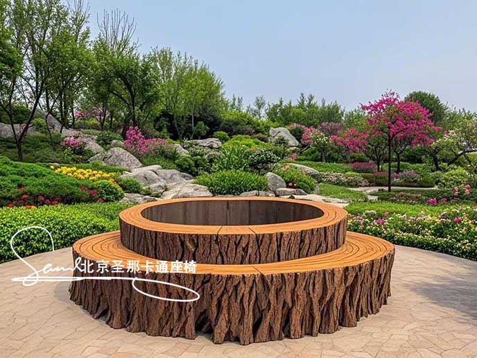 水泥仿木坐凳