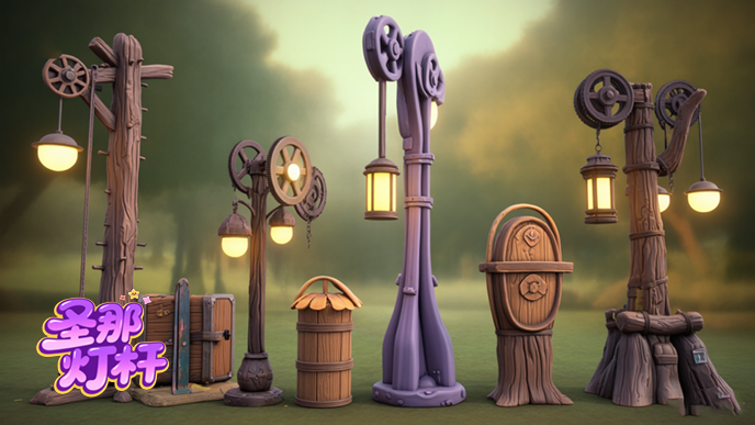 卡通燈桿