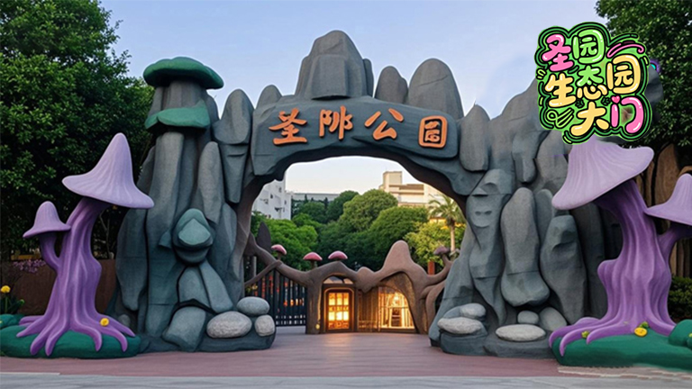 水泥假山大門(mén)